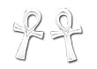 Ankh Solid Sterling Silver Small Post Earrings