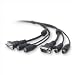 Belkin F1d9004-10 10ft Ps2 Omniview Kvm Extension Cable 2-din6m/f Hddb15m/f Rohs