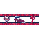 Sports Coverage 03TRWPA3PHI0615 Philadelphia Phillies Wall Border in Red/White,