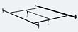 82" Queen / East King Rails with Adjustable 2 Leg Center Support, Crossarms and Glides By Hollywood Bed Frame