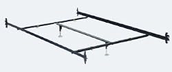 82" Queen / East King Rails with Adjustable 2 Leg Center Support, Crossarms and Glides By Hollywood Bed Frame