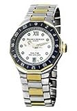 Baume & Mercier Watches:Baume & Mercier MOAO8785 Riviera Silver Tone Dial 18K Yellow Gold and Stainless Steel Men's Automatic Two Time Zones Watch