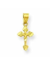 10K Gold Tiny Crucifix Pendant