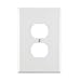 Leviton 88103 1-Gang Duplex Device Receptacle Wallplate, Oversized, Thermoset, Device Mount, White