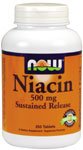 Niacin - Sustained Release by NOW Foods - Vitamins (500mg - 250 Tablets)