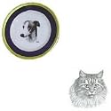 Maine Coon 10' Cobalt Plate, Porcelain by Rosalinde