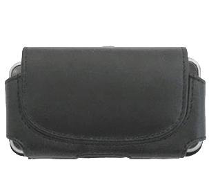 New PCS Universal Large Horizontal Pouch Black Leather Carrying Case with Fixed Belt Clip UNILRGHLP2