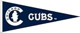 Chicago Cubs Cooperstown Wool Blend Pennant Embroidered Decorated w Logos