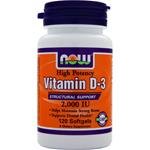 Vitamin D-3 2, 000 IU 120 SoftGels NOW Foods
