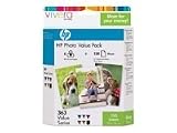 HP 363 Series Photo Value Pack - Print cartridge / paper kit - 1 x black, yellow, cyan, magenta, light magenta, light cyan - 100 x 150 mm
