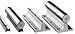 10" Bolt, For 3/4" Diam Shaft, 24" Long, Aluminum Round Drilled Shaft Support Rail