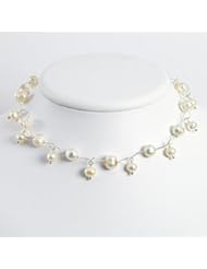 Sterling Silver White Freshwater Cultured Pearl Necklace - QH2456-18"