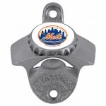 New York Mets Wall Mounted Bottle Opener - Mounting Screws Included