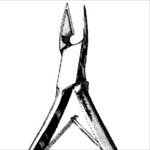 Miltex Tissue Nippers 5 Convex Jaws Stainless Steel