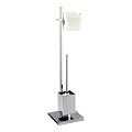 WENKO 17110100 Stand WC-Garnitur Quadro - Vierkantrohr, Chrom, 23.5 x 72.5 x 18.5 cm