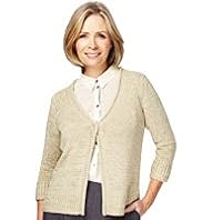 1 Button Tape Knit Cardigan