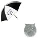   - Black Persian Cat Umbrella by Porcelain by Rolalinde (60' Arc)