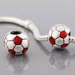 1 x Football Spacer Charm Bead for Pandora/Troll/Chamilia Style Charm Bracelet