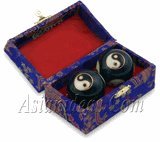 Asian Chinese Yin Yang Stress Health Balls with Chimes