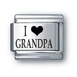 Body Candy Italian Charms Laser I LOVE GRANDPA