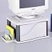 Wave Design Monitor Riser/Organizer, 14-1/4 x 12-7/8 x 7-1/2, Light Gray