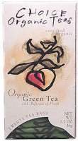 Green Tea With Essence Of Peach Tea-Organic - 20 - Bag by Choice Organic Teas
