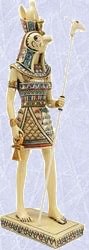 egyptian horus sculpture god statue with scepter new