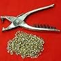 EYELET PLIERS / HOLE PUNCH TOOL + 500 GROMMETS for LEATHER FABRICS TENTS CANVAS