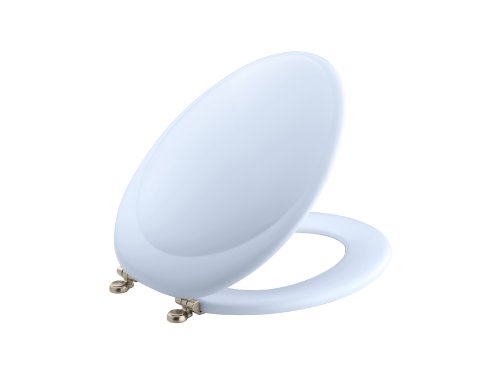 Kohler K-4615-BV-6 Revival Toilet Seat with Vibrant Brushed Bronze Hinges, Skylight