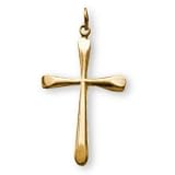 24K Gold-Plated Sterling Silver Nail Cross and 24-inch Chain