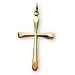 24K Gold-Plated Sterling Silver Nail Cross and 24-inch Chain