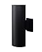 NICOR Lighting 15-Inch Wall Mount Cylindar Sconce, Black (50132BK)