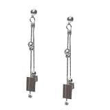 Smoky Topaz Dangle Earring by Avi Soffer, 2 1/4