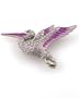 Purple Swarovski Crysal Stork Brooch