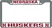 Nebraska Huskers Chrome License Plate Frame - SET OF 6 - Sports Merchandise