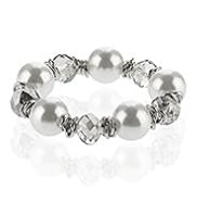 Per Una Faux Pearl & Multi-Faceted Bead Stretch Bracelet