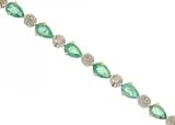 Yellow Gold Tennis Bracelet 4.75cttw Emerald Diamond
