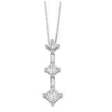 10K White Gold Diamond Pendant