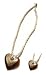 Mother of Pearl Brownlip Black Shell Heart Pendant Necklace