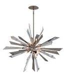 Inertia Crystal and Stainless 36 Wide Corbett Pendant Light