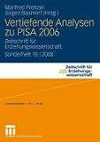 Vertiefende Analysen zu PISA 2006: Zeitschrift für Erziehungswissenschaft. Sonderheft 10/2008