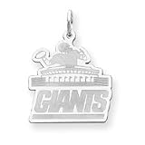 Sterling Silver New York Giants Large Giant/Stadium Giants Charm - NF1312SS
