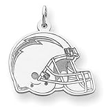 Sterling Silver San Diego Chargers Medium Helmet Charm