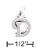 Sterling Silver Letter D Scrolled Charm