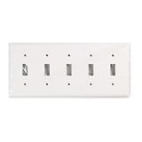 Cooper Wiring 5G White Toggle Switch Plate 2155W-BOX by Cooper Wiring