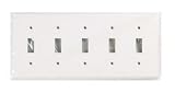 Cooper Wiring 5G White Toggle Switch Plate 2155W-BOX