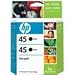 HP 45 Black InkJet Cartridge Twin Pack