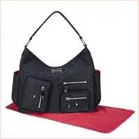 Amy Michelle Lotus Diaper Bag, Black