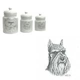 Schnauzer Canister Set, Porcelain by Rosalinde