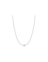 Diamond By the Yard Necklace Bezel Set 14K White Gold Chain